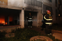 بالفيديو: حريق كبير في مدخل بناية سكنية بالقرب من بيارة دكة بمدينة يافا